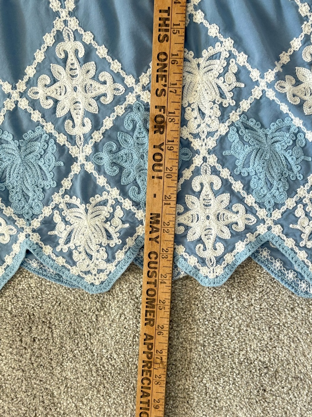 Kindred Blue Embroidered Boho Top, Size 2X, Floral Details, Cottagecore - Picture 8 of 8
